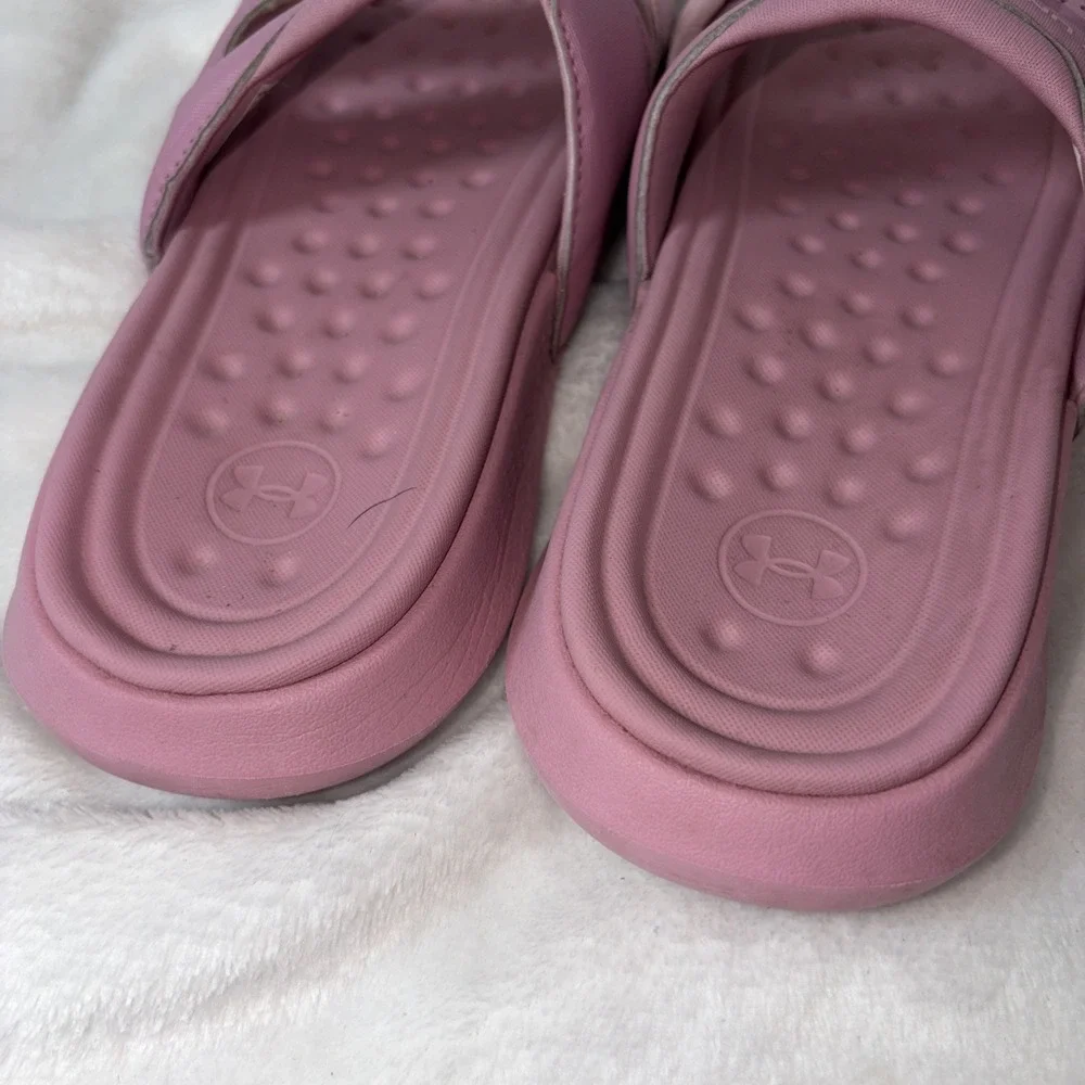 Under Armour Women's Ansa Studio Slide Sandals Size‎ 9 Poolside Gym Retro Pink